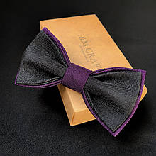 Краватка-метелик I&M Craft чорний з фіолетовим (100144N)
