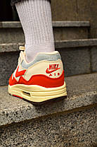 Чоловічі кросівки Patta x Nike Air Max 1 Anniversary Red Grey White Патта x Найк Аїр Макс 1 Анніверсарі 41, фото 2