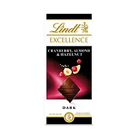 Шоколад Lindt Excellence з журавлиною мигдалем та фундуком 100 г