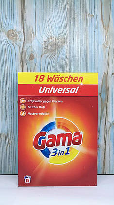 Пральний порошок Gama Universal 3 in1 18 пр 1.17 кг