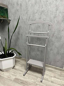 Вішак дерев"яний подвійний на підлогу для одягу сірий, білий,слонова кістка