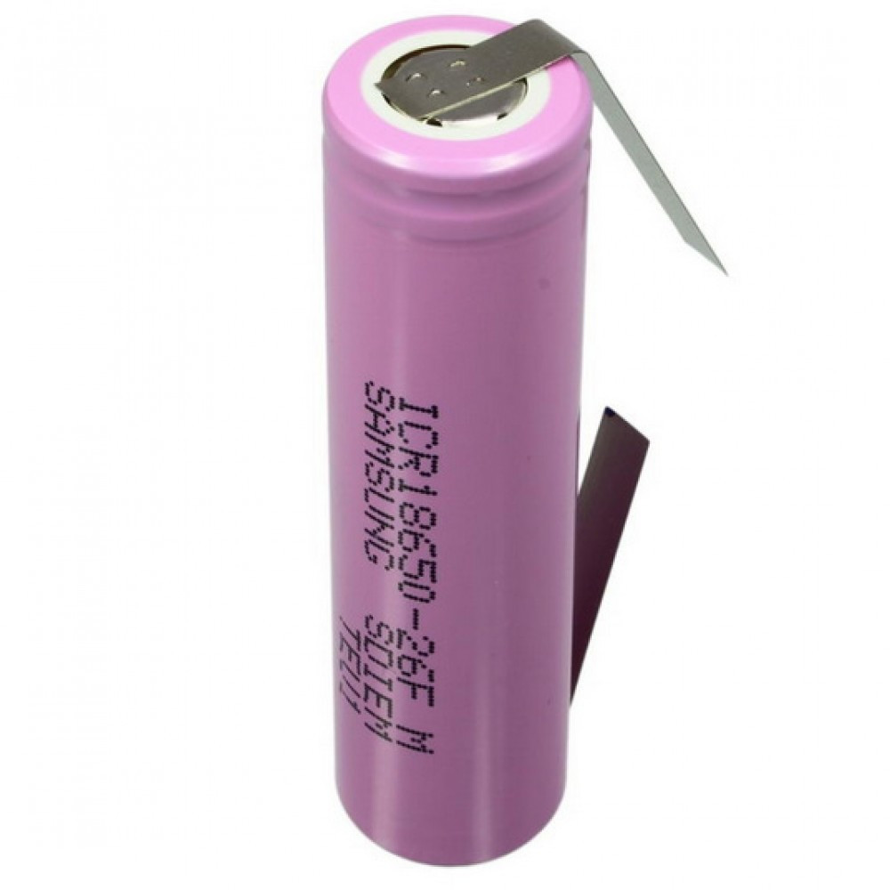 Акумулятор Samsung ICR18650-26F M 2600mAh з виводами, фото 1