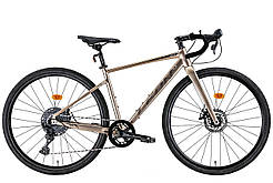 Велосипед 28" Leon GR-80 DD Рама- 2022 (біжний з сірим)