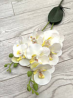 Штучна орхідея з латексу з листиками та корицями (55 см), фото 4