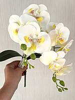 Штучна орхідея з латексу з листиками та корицями (55 см), фото 6