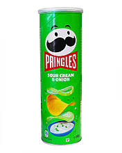 Чіпси PRINGLES Sour Cream & Onon Cметана і лук, 165 г