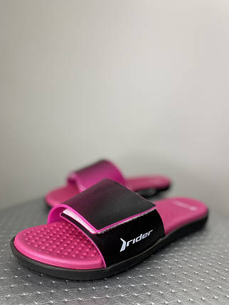 Шльопанці на липучці Rider 20753 38 Чорно-рожеві 35-36, фото 1