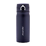 Термос-пляшка з нержавіючої сталі Kamille KM-2005 360мл Чорний Стильний термос для води Термос-пляшка, фото 5