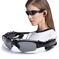 Солнцезащитные очки с Вluetooth наушниками Sunglusses Черные велоочки с гарнитурой блютуз и МР3 плеером (TL)