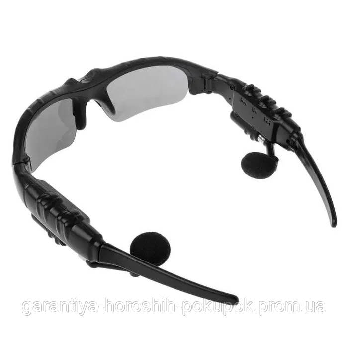 Солнцезащитные очки с Вluetooth наушниками Sunglusses Черные велоочки с гарнитурой блютуз и МР3 плеером (GA) - фото 3 - id-p1648732886