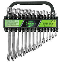 Набор ключей рожково-накидных комбинированых JBM 14 шт (6-19мм) 50560