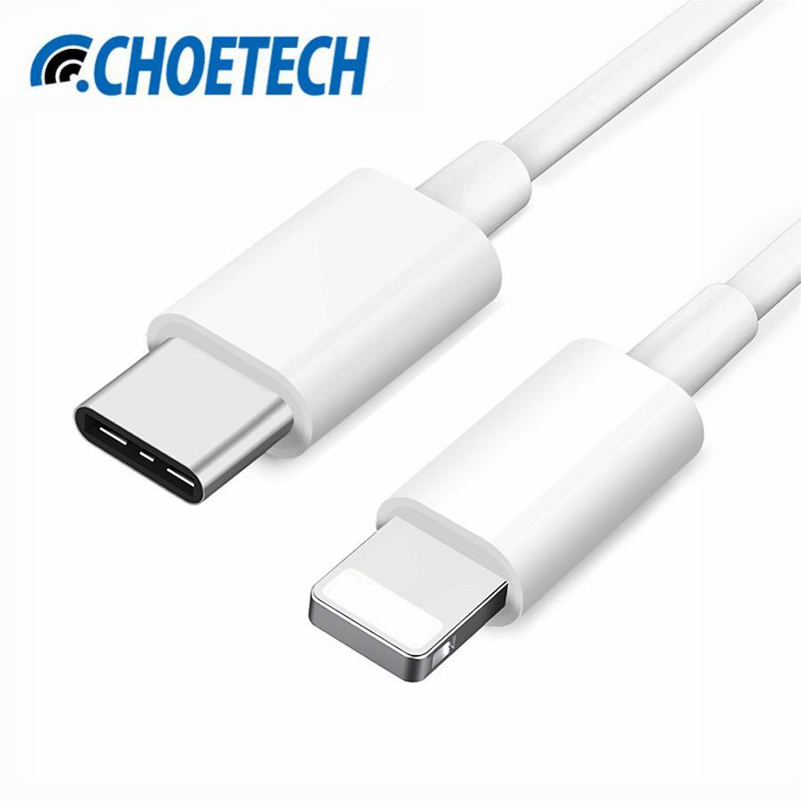 Кабель зарядний Lightning Choetech USB Type C for Lightning 2.4 A 1 м White (SMT0009-102WH), фото 1