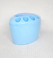 Подставка для зубных щеток, 14,2*9,4*11,2см, голубой лёд, ТМ Алеана, Украина