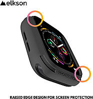 Фірмовий чохол elkson Quattro Rugged для Apple Watch 44/45 mm Series 9/8/7/6/SE/5/4 — Чорний, фото 3