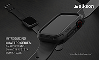 Фірмовий чохол elkson Quattro Rugged для Apple Watch 44/45 mm Series 9/8/7/6/SE/5/4 — Чорний, фото 7