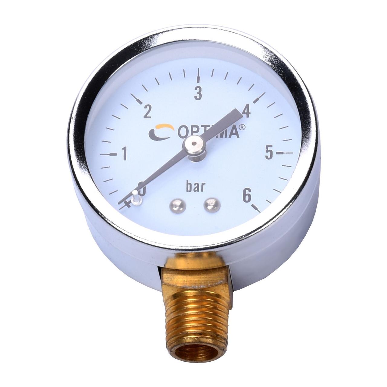 Манометр Optima 6 атм. 50 мм. нижнє під'єднання нерж.корпус ( Y50 - NFC-1 ) (000009894), фото 1