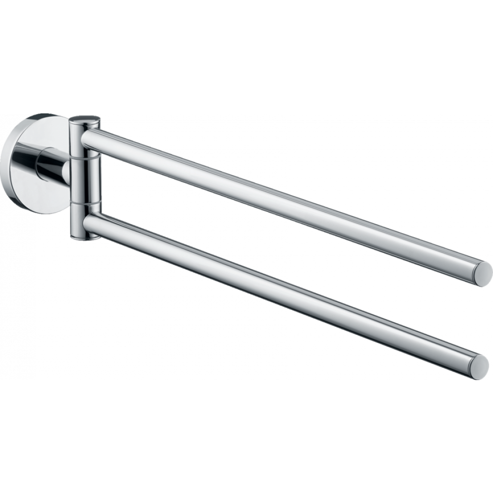 Тримач для рушників поворотний HANSGROHE Logis 445мм подвійний металевий хром 40512000, фото 1