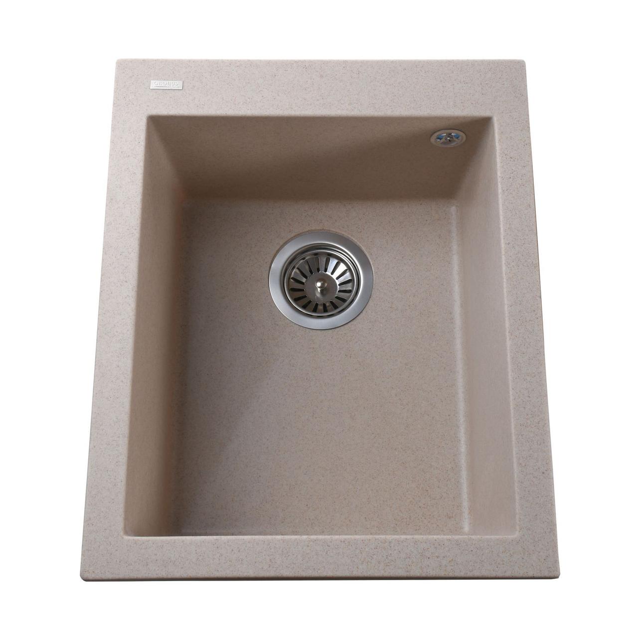 Гранітна мийка Globus Lux LAMA піщаний 410х500мм-А0004 (000002998), фото 1