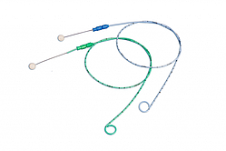 Катетер мочеточниковый "свинной хвостик" с открытым дистальным концом, диаметр 1.3 -2.6 мм / F: 3-8,