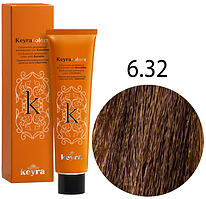 KEYRA Професійна фарба для волосся Keyracolors 6.32 темний блондин золотисто-перламутровий, 100 мл