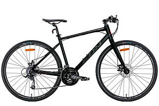 Велосипед 28" Leon HD-80 DD 2022 (чорно-білий з червоним)