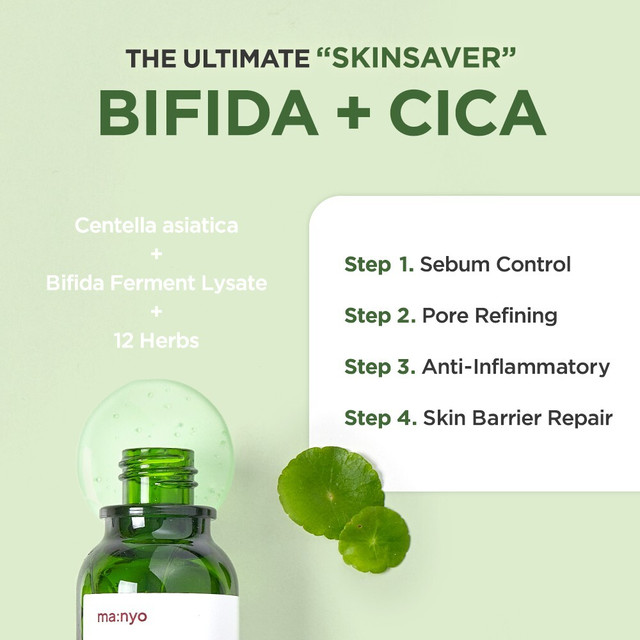 Заспокійливий тонер для чутливої шкіри Manyo Factory Bifida Cica Herb Toner