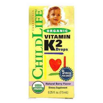 Вітамін К2 для дітей, ChildLife Organic K-2 7.5 мл