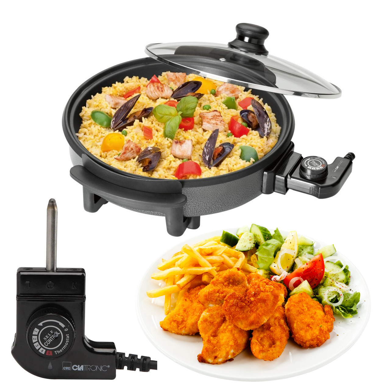 Купити Електрична сковорода Clatronic PP 3401 (Ø32 см, 1500 Вт, Німеччина),  ціна 1596 ₴ - Prom.ua (ID# 1648810203)