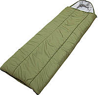 Большой ТЕМНО СЕРЫЙ спальный мешок - одеяло с капюшоном и чехлом 210*180см / Спальник 210*90см 90, Хаки