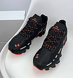 Чоловічі кросівки Under Armour Scorpio 2 black orange red, чорні кросівки андер армор скорпіо 2, фото 9