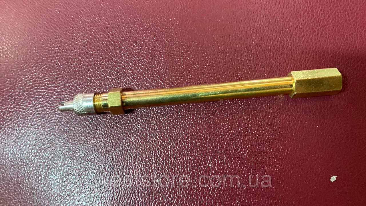 Вдовик для підкачки заднього колеса внутрішнього (спарки) латунний 10 см, фото 1