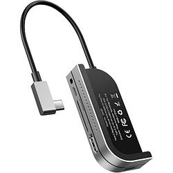 USB-хаб концентратор BASEUS Bend Angle No.7 Multifunctional Type-C Hub Converter Dark Gray (CAHUB-WJ0G)