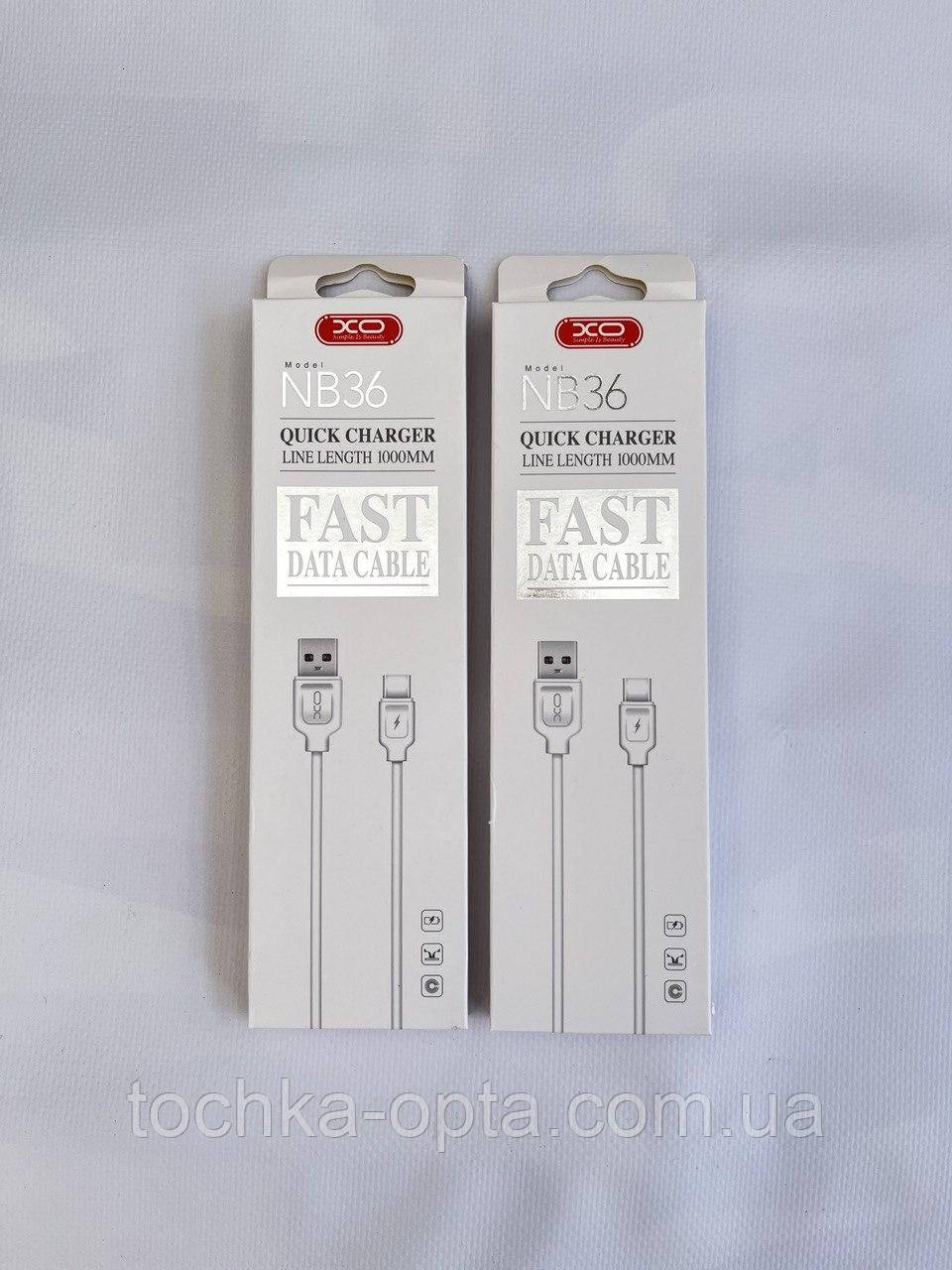 USB Кабель XO NB36 USB - Type-C 1M білий