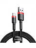 Кабель зарядний BASEUS Cafule Cable USB for Lightning Red/Black 0.5 м (CALKLF-A19), фото 2