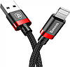 Кабель зарядний BASEUS Cafule Cable USB for Lightning Red/Black 0.5 м (CALKLF-A19), фото 3
