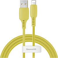 Кабель зарядный BASEUS Colourful Data Cable for Lightning 1.2м Yellow (CALDC-0Y)