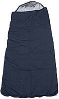 Большой спальный мешок - одеяло СЕРОГО цвета с капюшоном и чехлом 210*150см / Спальник 210*75см 75, Темно-серый
