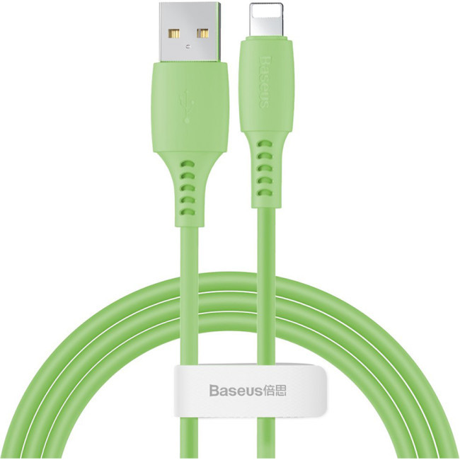 Кабель зарядний BASEUS Colourful Data Cable for Lightning 1.2 м Green (CALDC-06)