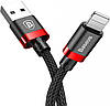 Кабель зарядний BASEUS Cafule Cable USB for Lightning 2 м Red/Black (CALKLF-C19), фото 2