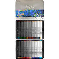 Карандаши цветные В ПЕНАЛЕ 7100 /50 цветов MARCO Raffine (олівці кольорові марко односторонні 50 кольорів)