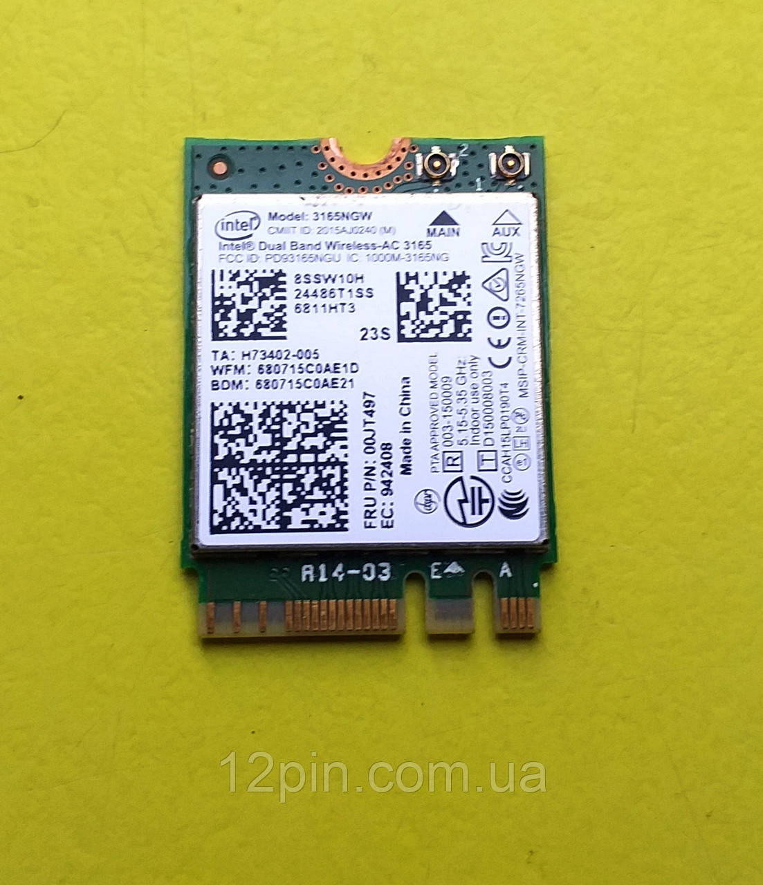 Модуль Wi Fi 3165NGW Lenovo IdeaPad 110-15 IBR б.у. оригінал., фото 1