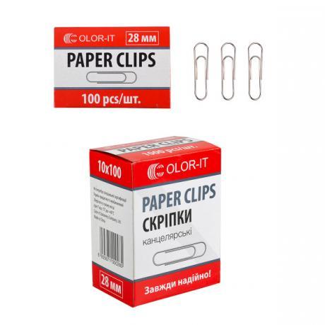 Скріпка метал 28мм кругла "С" KNZ