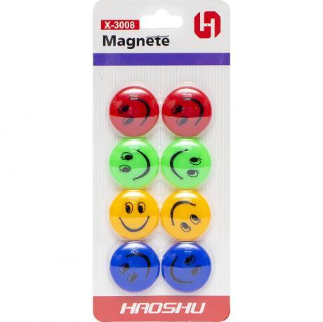 Магніт для дошки "Смайлик" 8 штук D3см KNZ