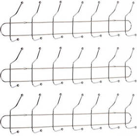 Вішалка настінна на 7 підвійних гачків, 56*8*13 см KNZ