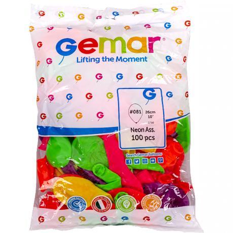 Кульки 10" (26 см) "Неон" асорті GF90/81 KNZ