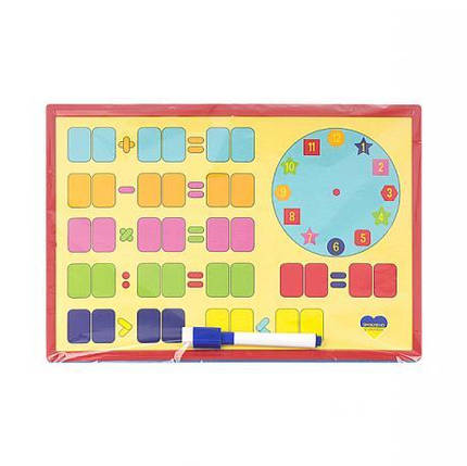 Дошка магнітна "Математика" з маркером KNZ, фото 1