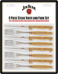 Jim Beam Набір з 8 ножів і виделок для стейків, курки, свинини