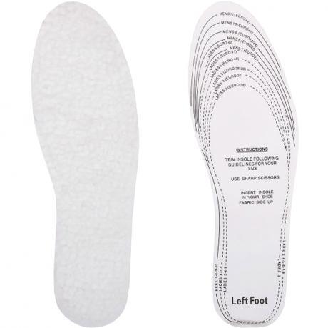 Устілки для взуття білі з мехом, мультирозмір