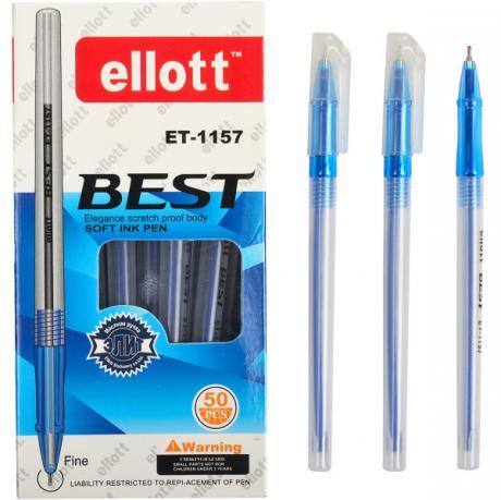 Ручка масляна "Ellott" ET1157-50 синя KNZ
