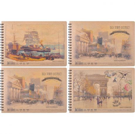 Альбом A5 "KRAFT" 40 листів, 120г/м² спіраль KNZ